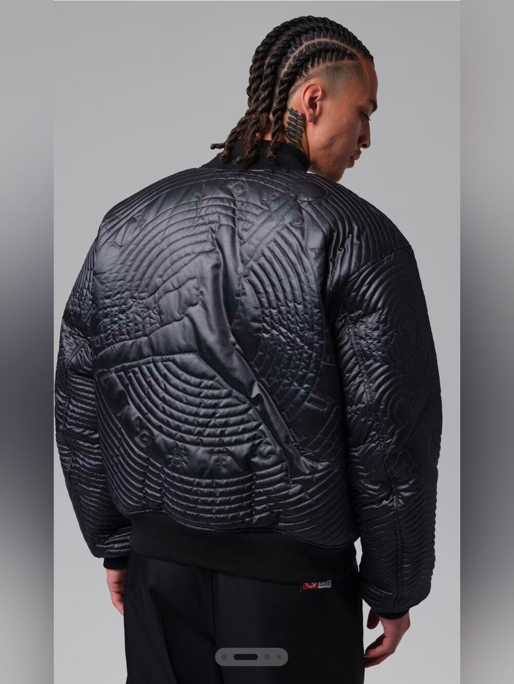 NWT Nike Jordan Flight Men's Nylon Varsity Quilted Bomber Jacket Loose Fit